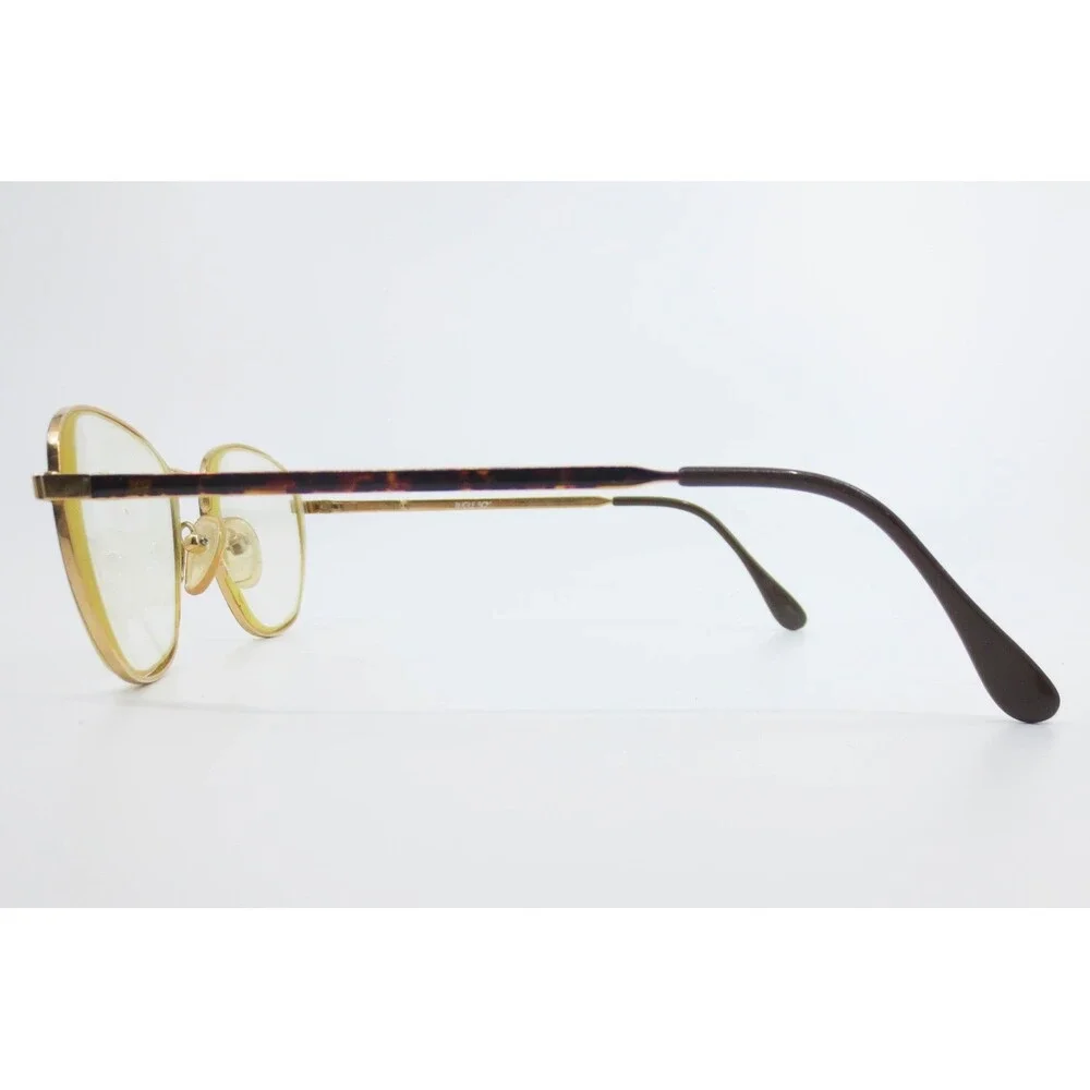 Bugle Boy BB-60 TOR MARINE Vintage Eyeglasses Gold Tortoise Oval Frames 53-19